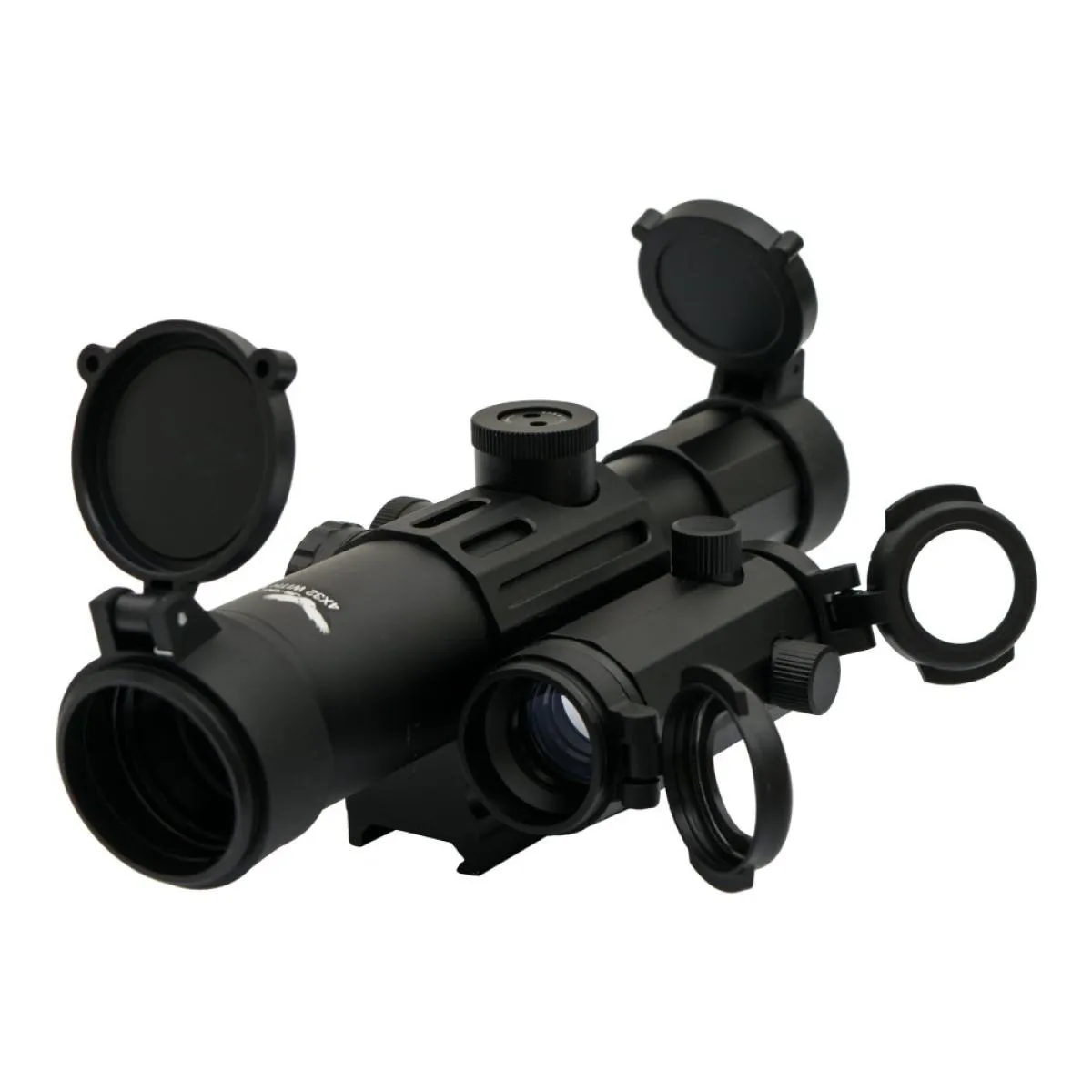 JS-Tactical Rifel Scope mit 4X Zoom, 32mm Linse mit Not-Red-Dot Tube Black