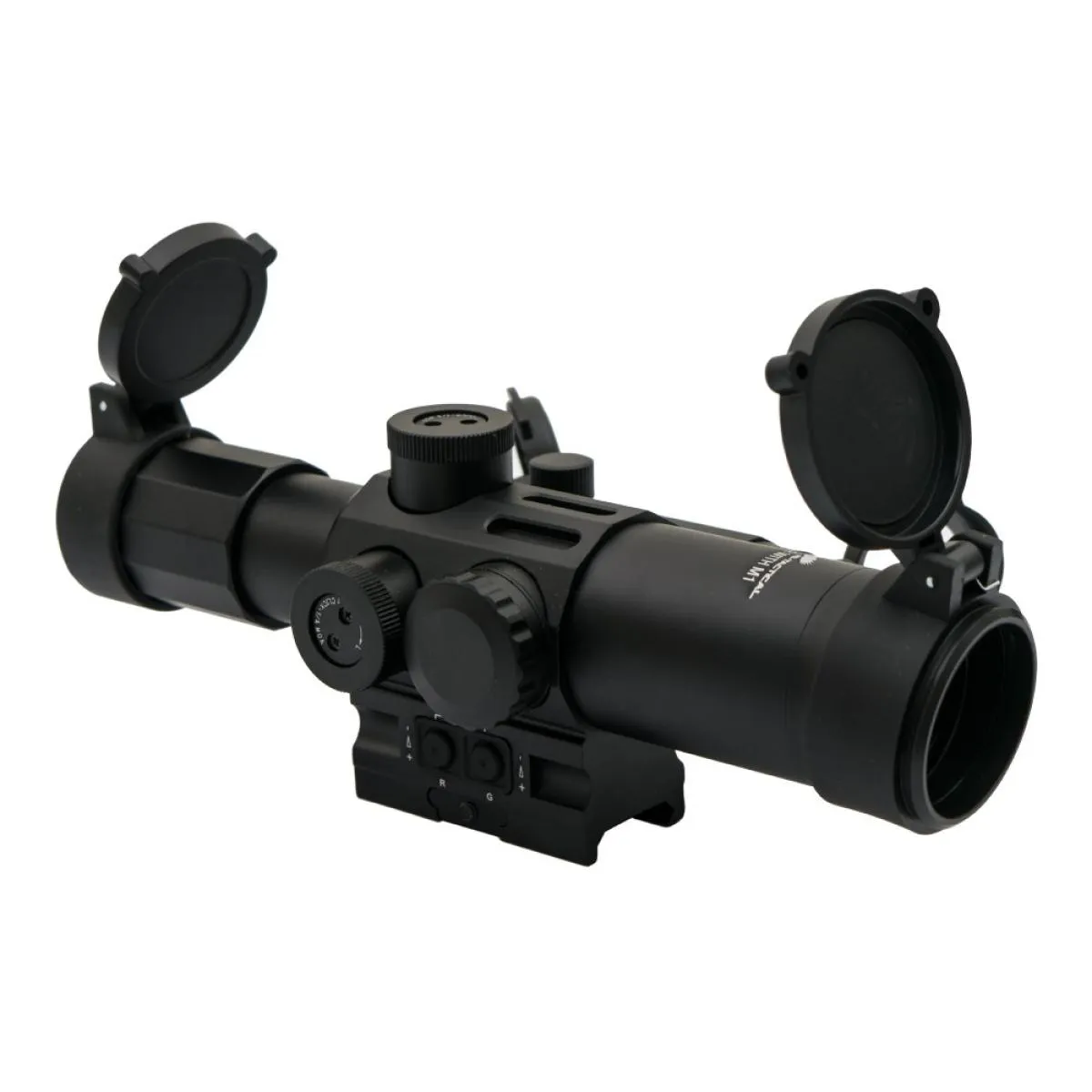 JS-Tactical Rifel Scope mit 4X Zoom, 32mm Linse mit Not-Red-Dot Tube Black