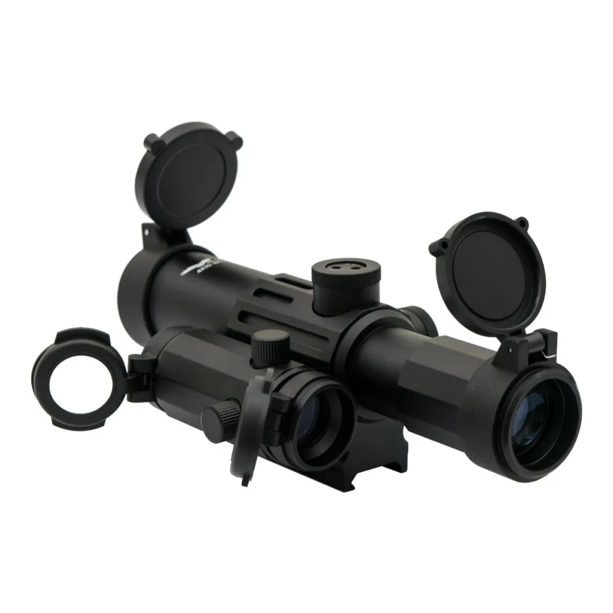 JS-Tactical Rifel Scope mit 4X Zoom, 32mm Linse mit Not-Red-Dot Tube Black