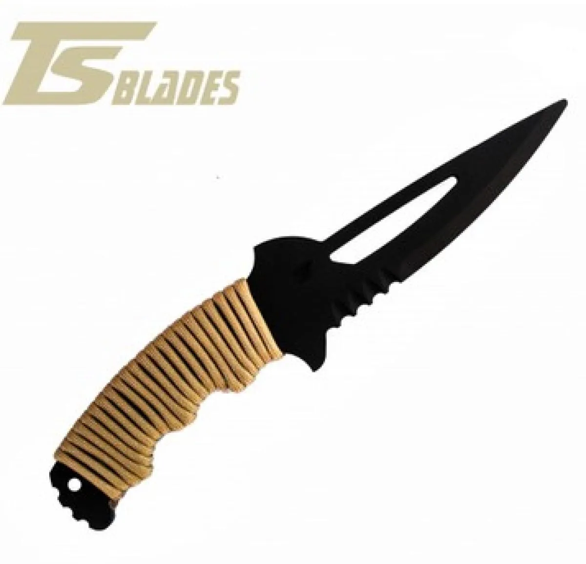 TS BLADES COYOTE TAN PARACORD DUMMY KNIFE