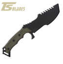 TS-BLADES HUNTSMAN G3 GRIP RANGER GREEN DUMMY KNIFE