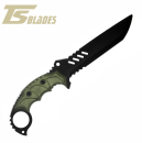 TS BLADES DARK WOLF GRIP RANGER GREEN DUMMY KNIFE