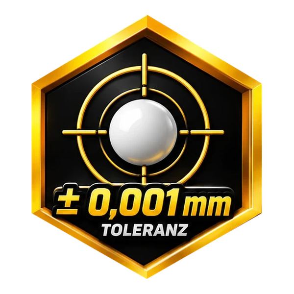 Herstellertoleranz plus minus 0,001 mm